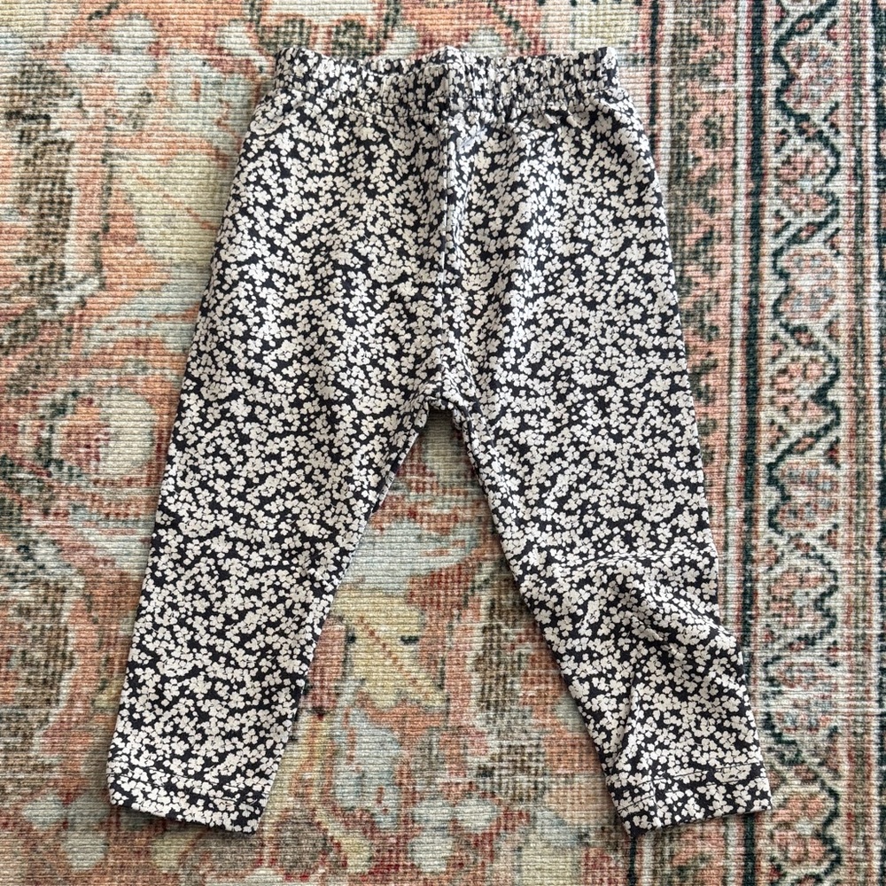 Jamie Kay Navy and White Floral Kids Leggings